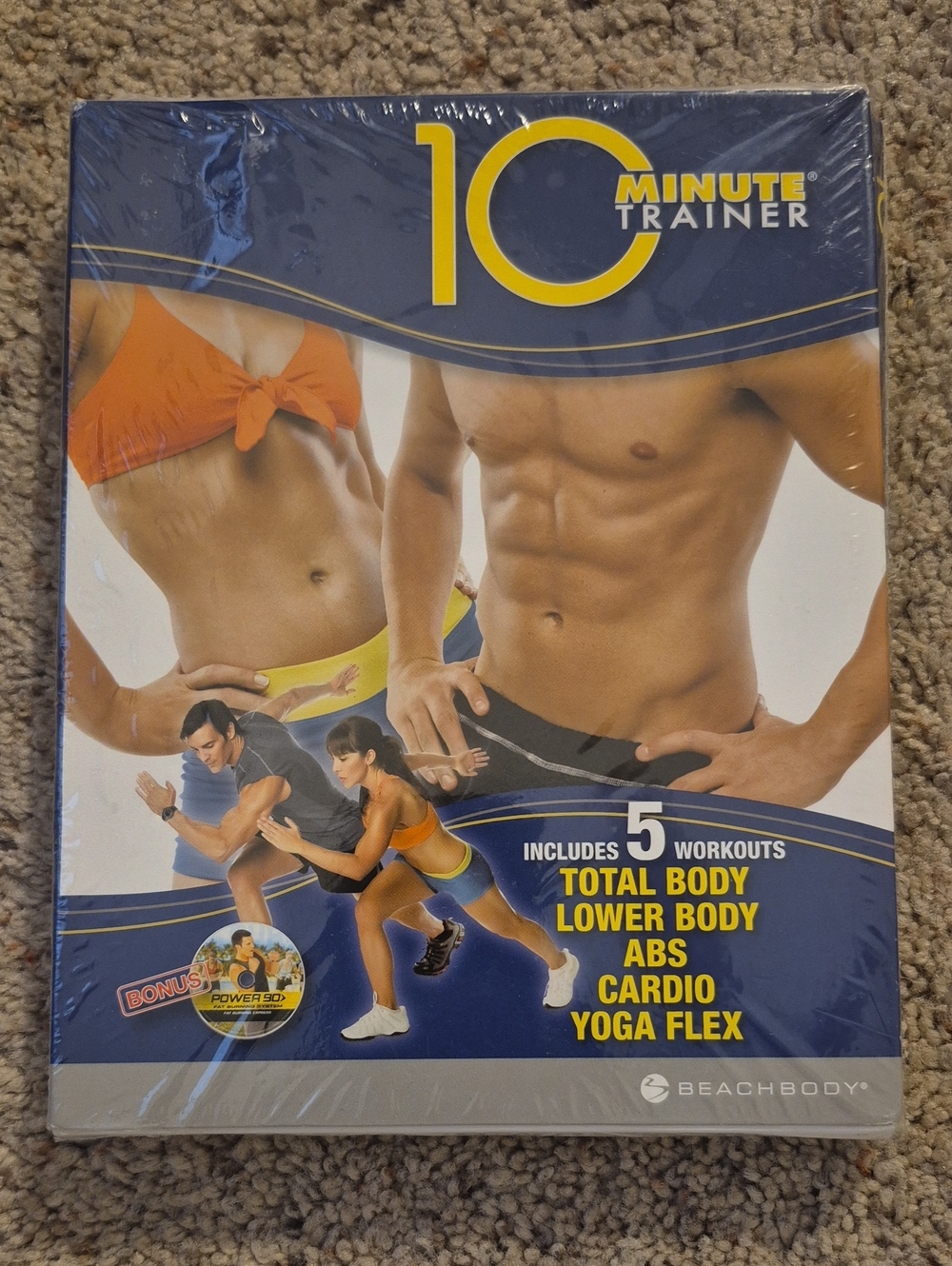 5 Beachbody Home Workout DVDs 10 Minute Trainer Abs Cardio Yoga Lower/Total Body